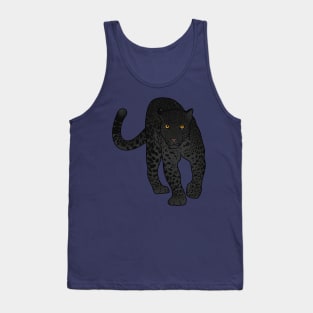 Black Jaguar Panther Stalking Tank Top